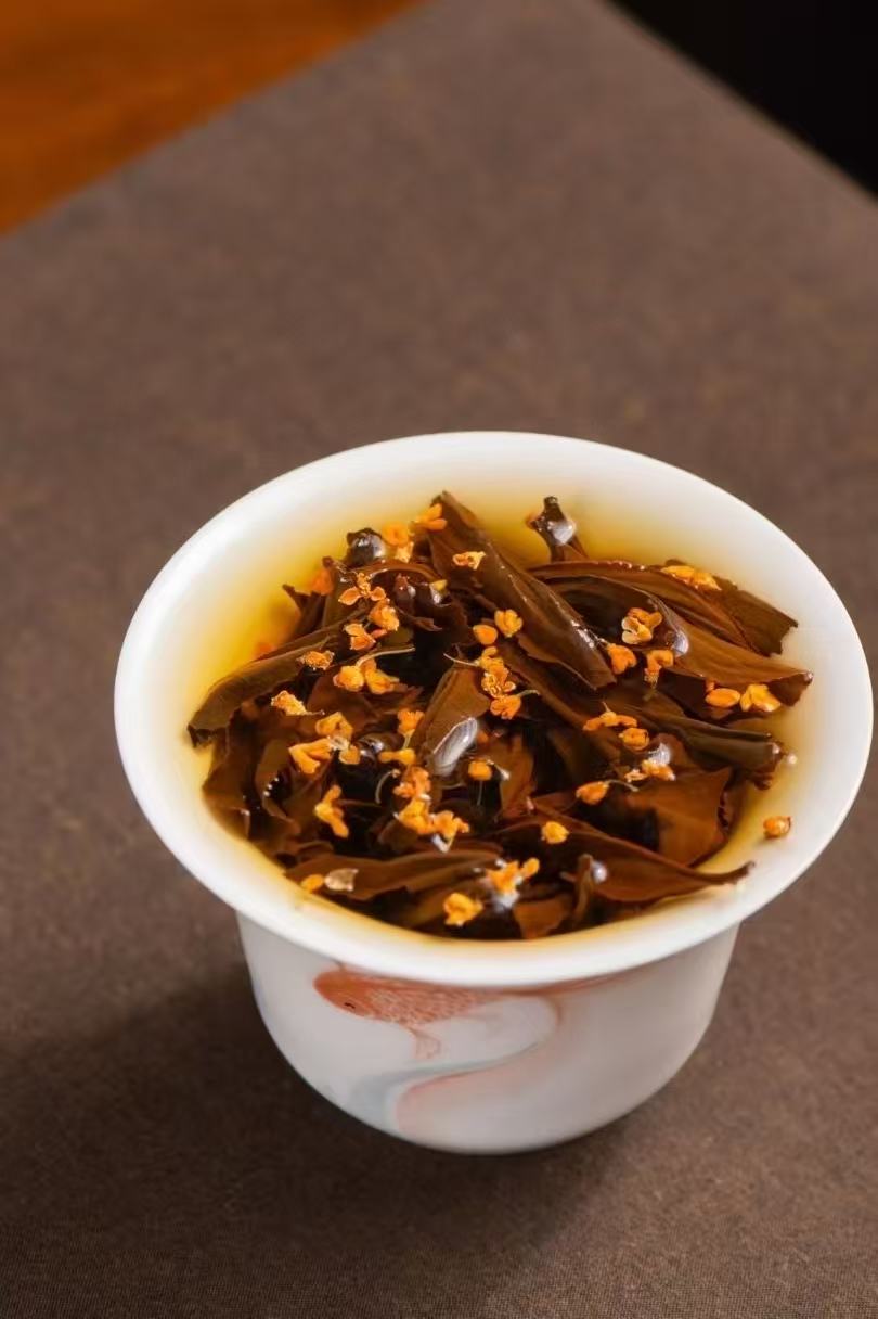 wild osmanthus ancient tree red tea